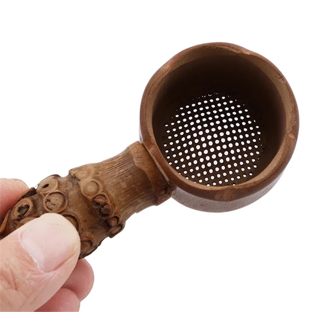 Natural Bamboo Tea Infuser Strainer Eco Loose Leaf Tea Filter Tool