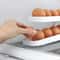 Automatic Rolling Egg Dispenser Fridge Organizer Space Saving Egg Storage Tray 2