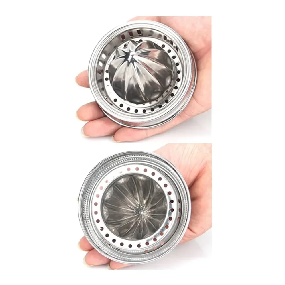 Stainless Steel Mason Jar Citrus Juicer Lid Wide Mouth Lemon Squeezer