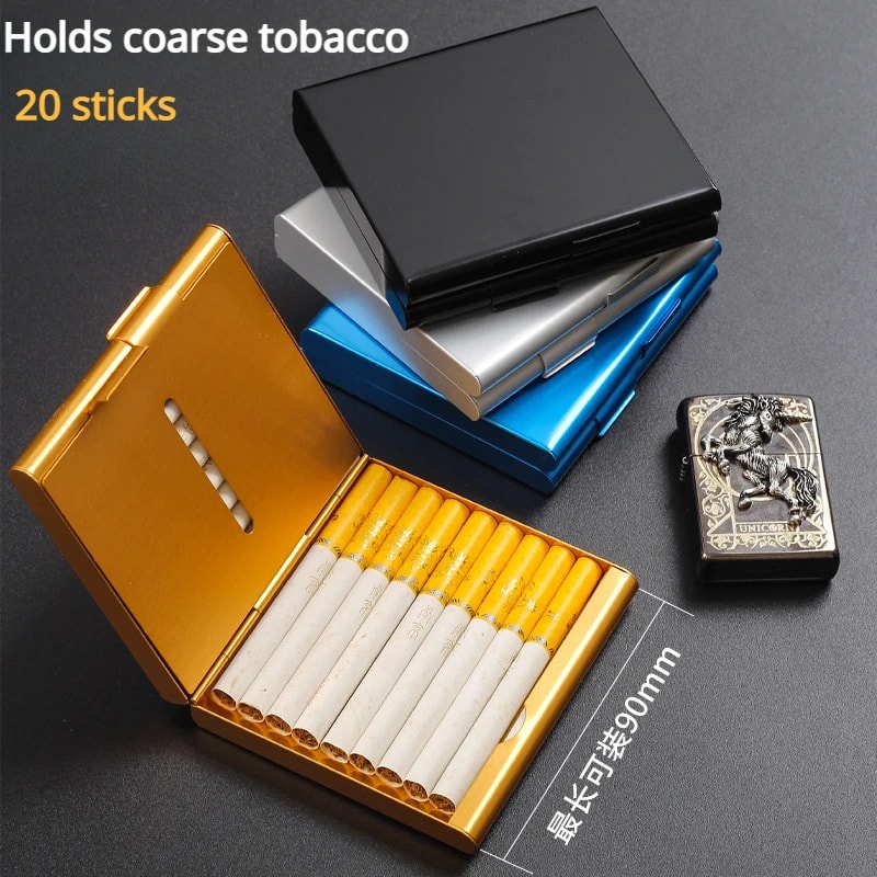 Slim Leather Cigarette Case Holder Portable Cigarette Holder With Protective Tobacco Cover 0
