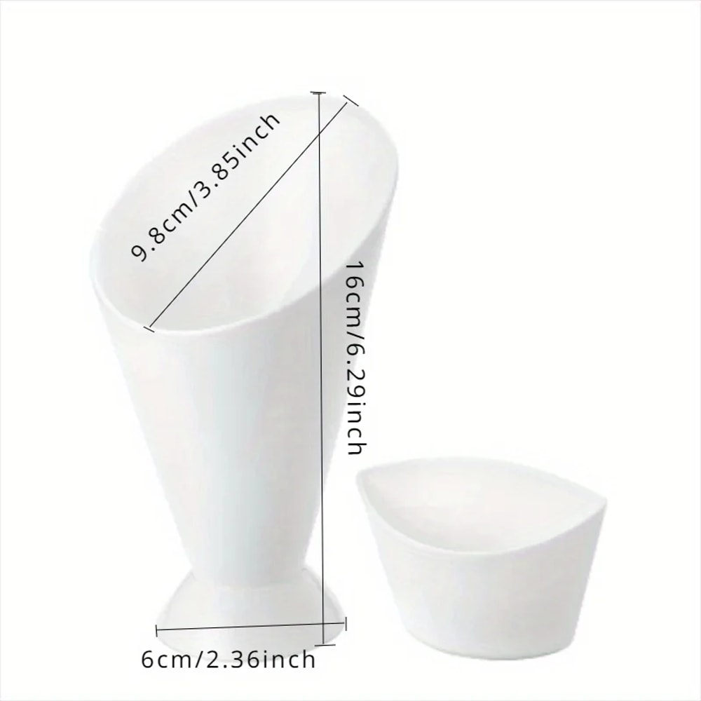 French Fries Cup with Sauce Holder Snack Serving Cup