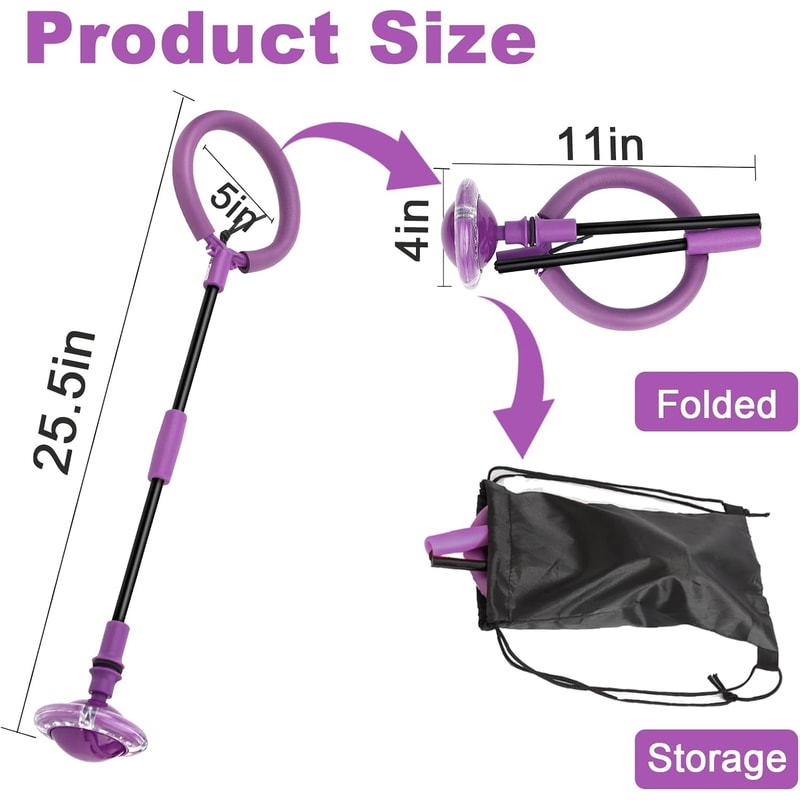 LED Flash Wheel Ankle Skip Ball Toy for Kids & Adults Fitness Fun