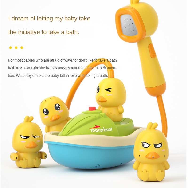 Electric Duck Water Spray Baby Bath Toy for Toddlers Fun Bath Time Toy