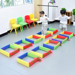 kids folding agility ladder game set indoor outdoor jumping lattice toy for balance & coordination