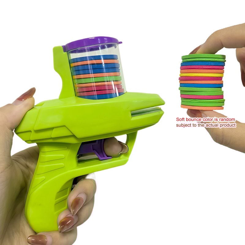 Kids Foam Disc Launcher Gun Toy Safe Flying Disc Blaster for Outdoor Parent Child Play