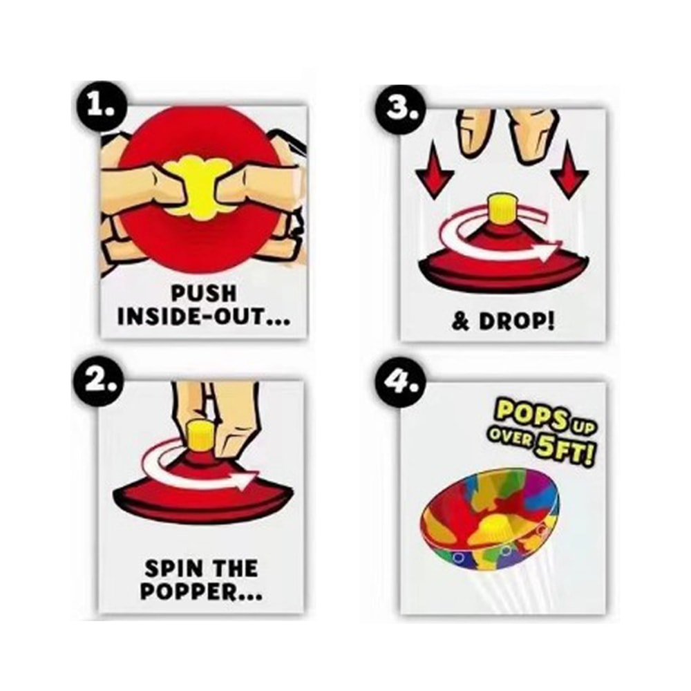 Camouflage Bounce Spin Bowl Toy for Kids Outdoor Play