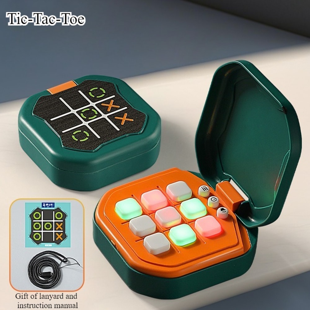 Multifunction Electronic Tic Tac Toe Board Game with Chess Puzzle Portable Set