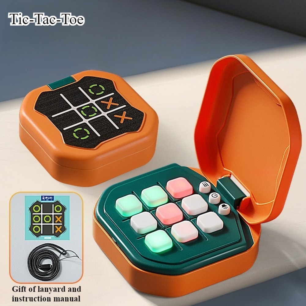 Multifunction Electronic Tic Tac Toe Board Game with Chess Puzzle Portable Set