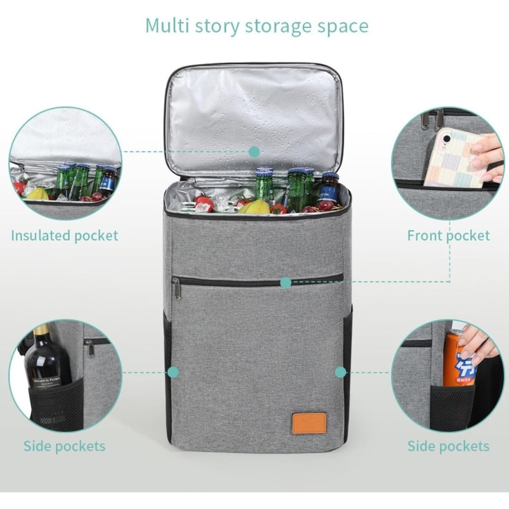 AdventurePro Insulated Cooler Backpack Leakproof Waterproof Can Capacity