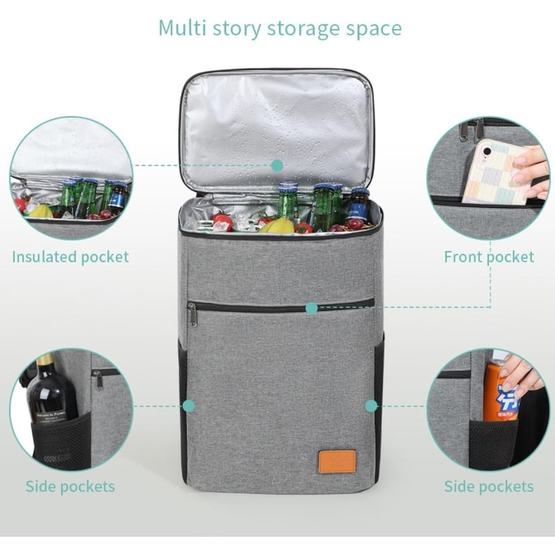 AdventurePro Insulated Cooler Backpack Leakproof Waterproof Can Capacity