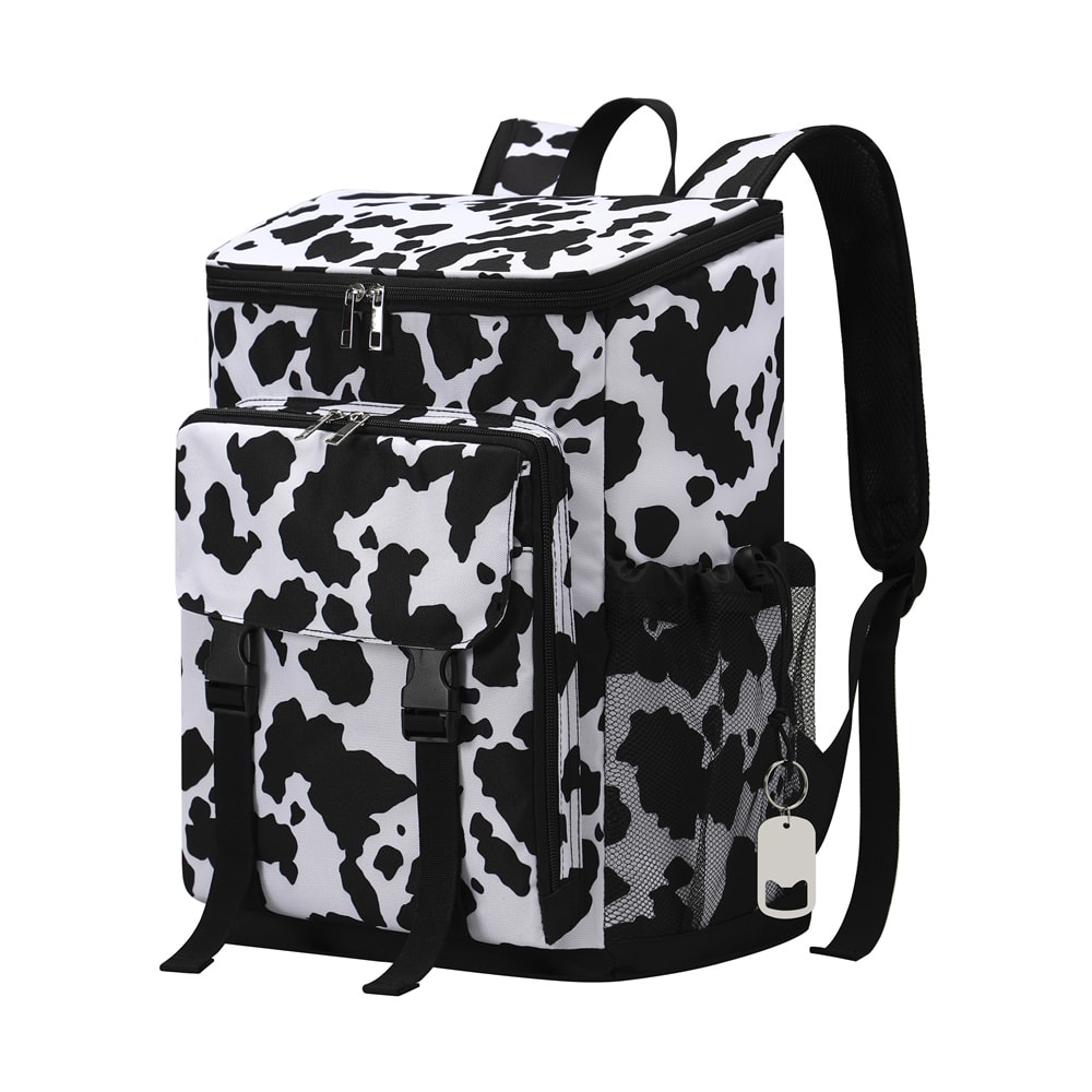 Leopard Print Insulated Cooler Backpack Waterproof Soft Cooler For Beach Picnic Hiking 5