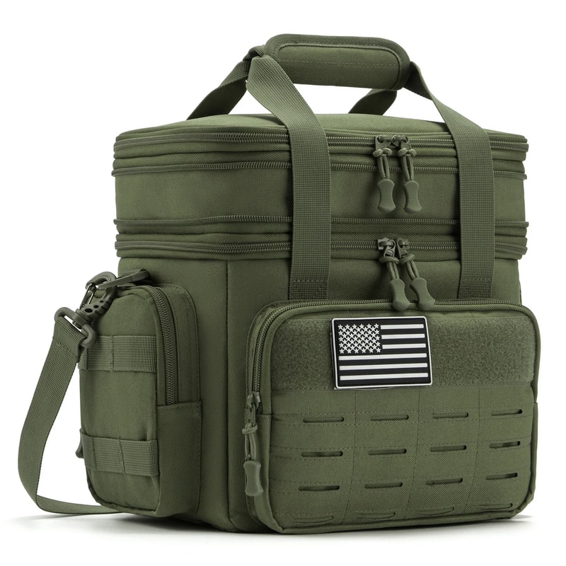 Tactical Insulated Cooler Bag Expandable Leakproof Lunch Box for Work Camping Outdoor Use