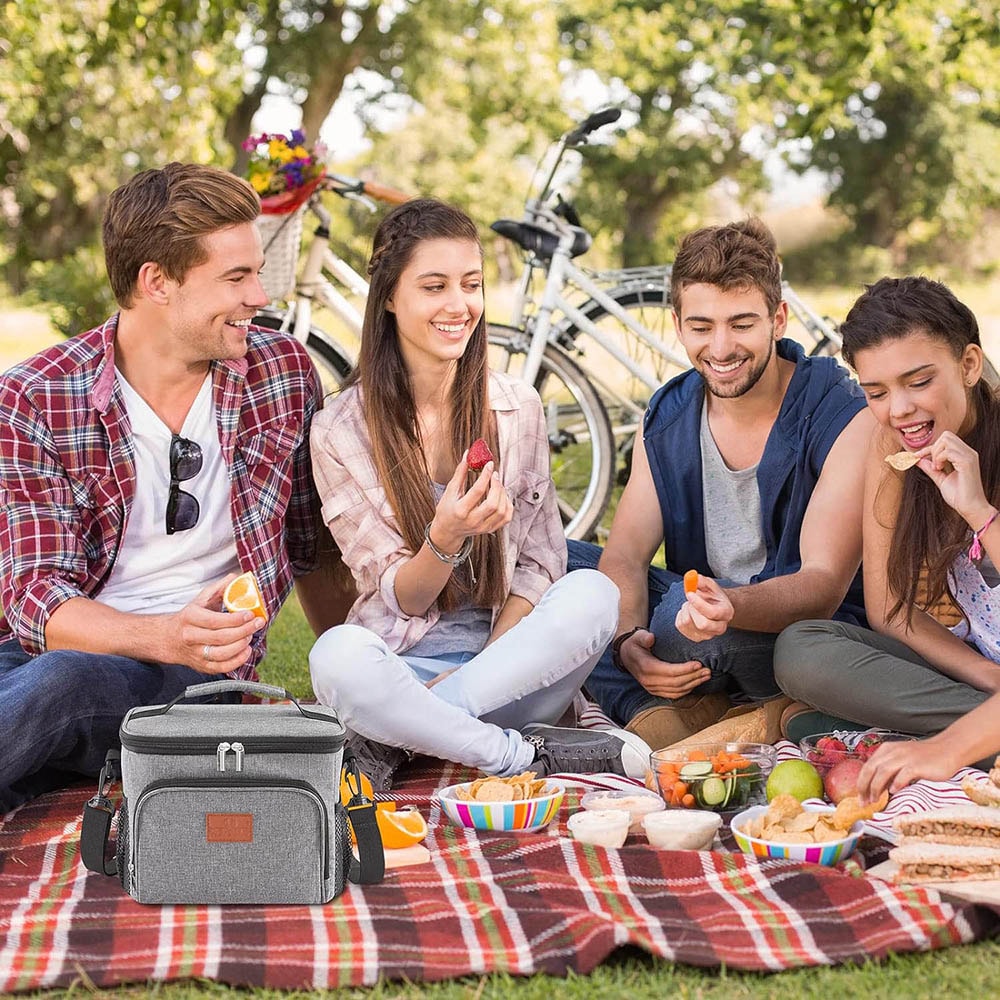 Insulated Lunch Bag Cooler Tote For Work Travel Outdoor Picnics 5
