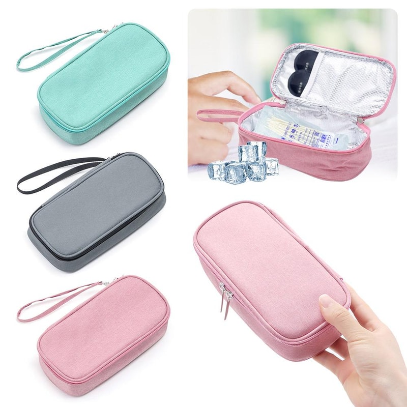 Portable Insulin Cooling Travel Case Medical Cooler Bag for Safe Medication Storage