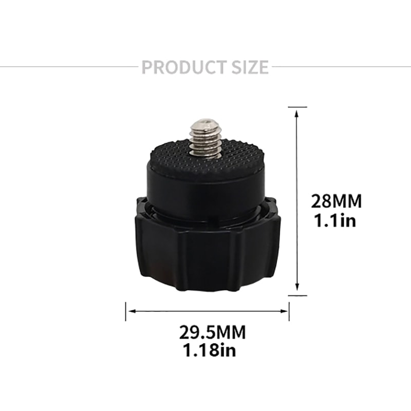 Universal Screw to Ball Mount Adapter for Car Phone Holders & Camera Tripods