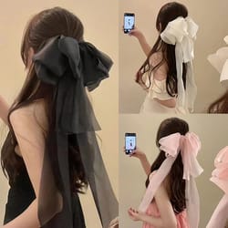 elegant fairy bow hair clip princess ribbon barrette for women & girls