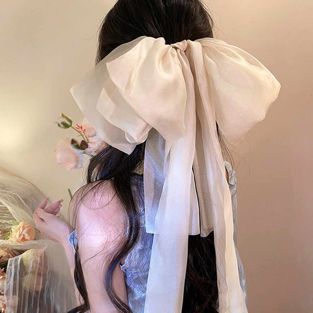 Elegant Fairy Bow Hair Clip Princess Ribbon Barrette for Women & Girls