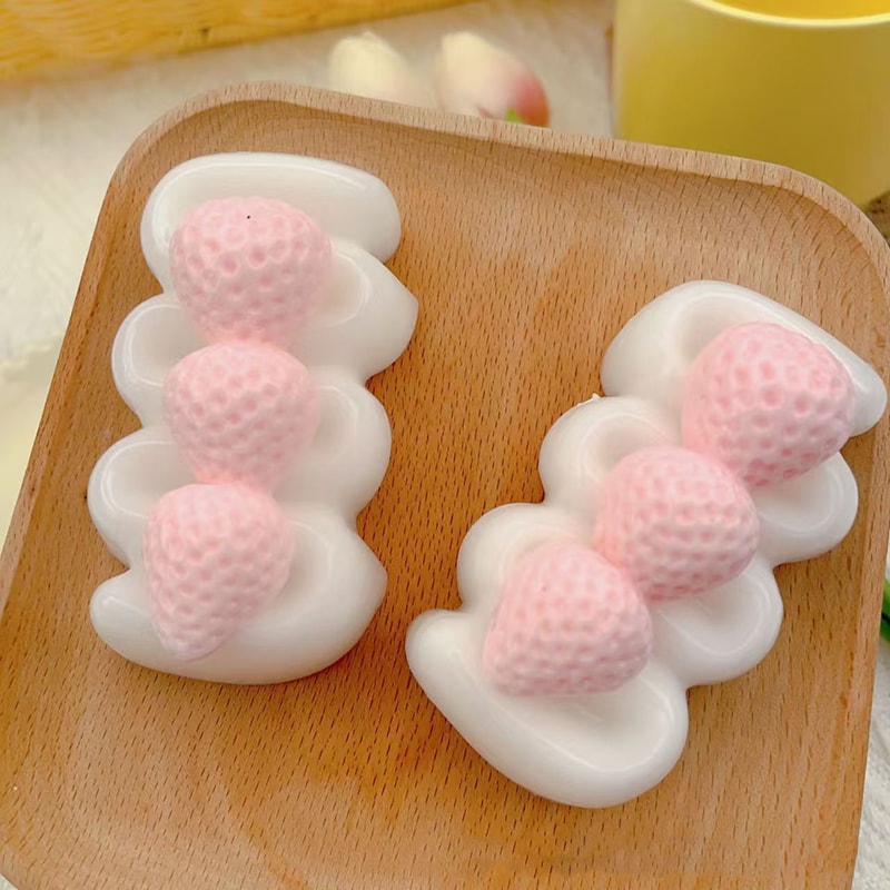 Strawberry Cream Squishy Stress Relief Toy Soft Sensory Fidget For Anxiety Relaxation 4