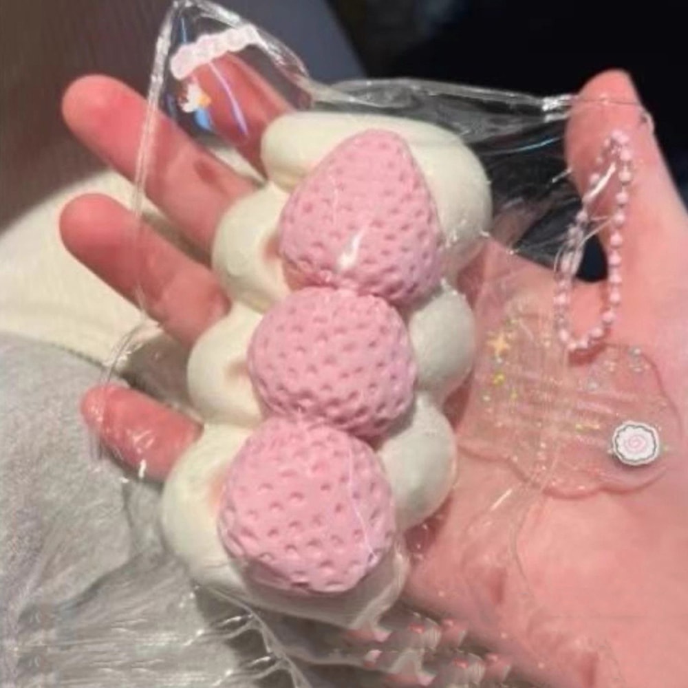 Strawberry Cream Squishy Stress Relief Toy Soft Sensory Fidget For Anxiety Relaxation 5