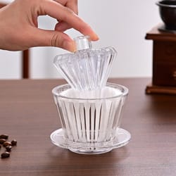 pour over coffee filter holder press cone for precise brewing