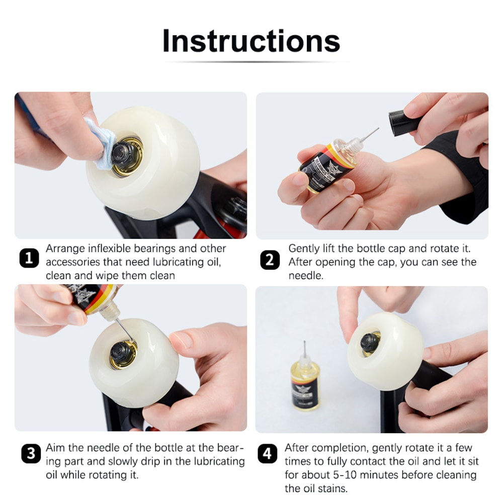 Skateboard Bearing Oil Precision Bearing Lubricant For Smooth Speed Long Lasting Performance 4