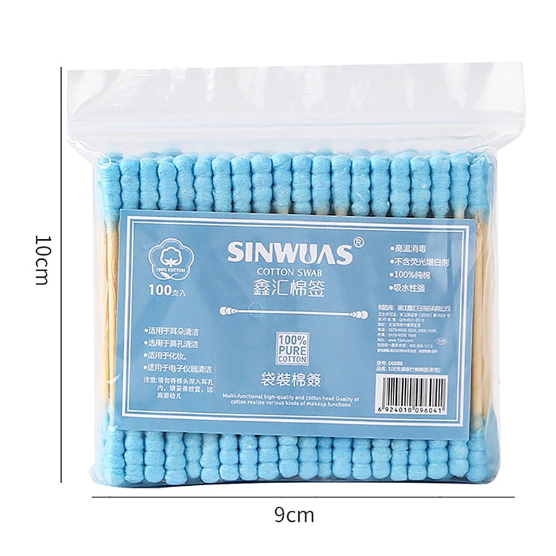 Premium Double Head Cotton Swabs for Makeup & Ear Cleaning Wooden Cotton Buds Pack