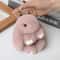 Cute Plush Bunny Keychain Soft Fluffy Rabbit Charm Gift For Kids Girls 0