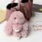 Cute Plush Bunny Keychain Soft Fluffy Rabbit Charm Gift For Kids Girls 1
