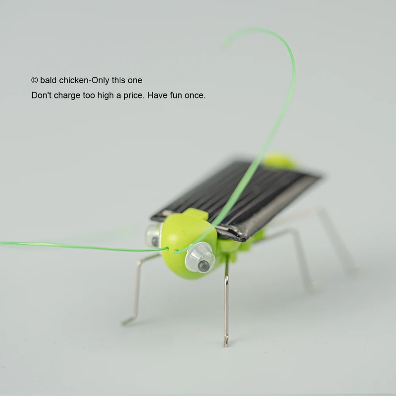 Solar Powered Grasshopper Toy STEM Science Kit for Kids Educational Moving Insect Toy
