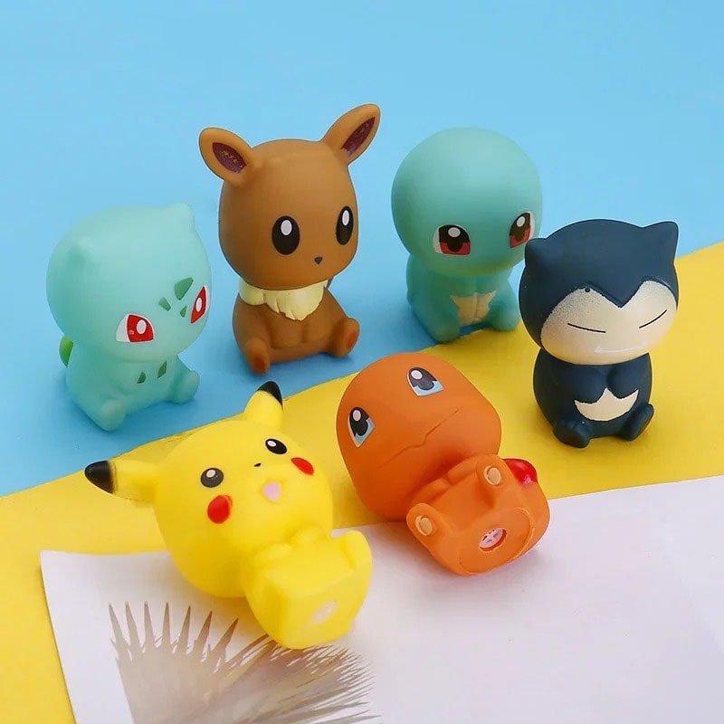 Pikachu Bath Toys Set for Kids Sprinkling Shower Fun Baby Water Play Figures
