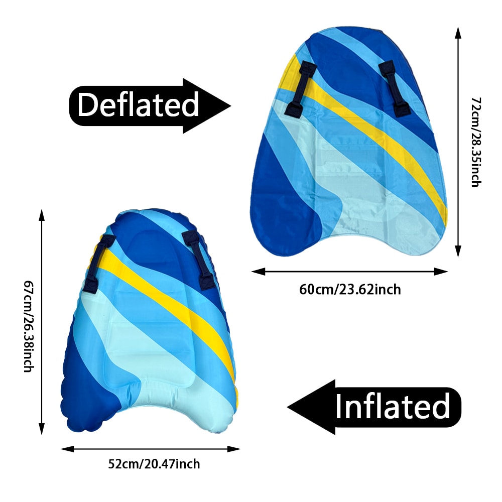 Inflatable Surfboard Pool Float Thick PVC Beach Water Board For Adults Kids 5