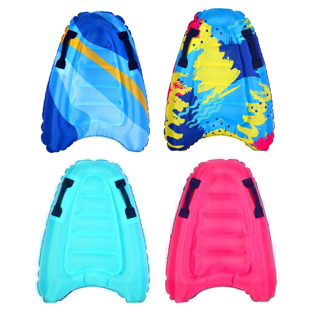 Inflatable Body Board With Handles For Kids Adults Portable Surf Float Kickboard 0