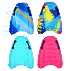 inflatable body board with handles for kids & adults portable surf float kickboard
