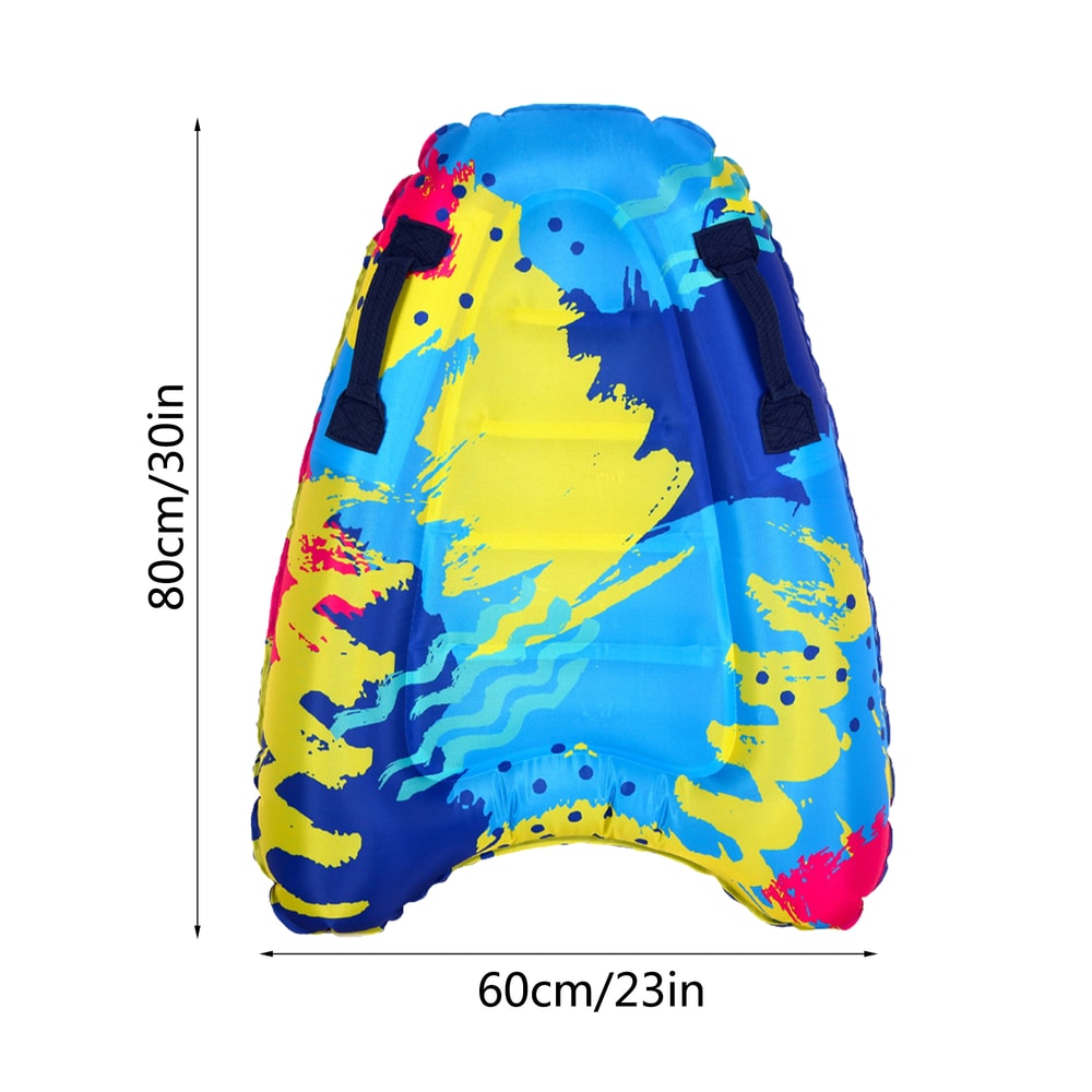 Inflatable Body Board With Handles For Kids Adults Portable Surf Float Kickboard 5