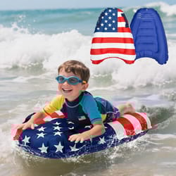 inflatable star surf float board portable pvc swim board for beach pool fun