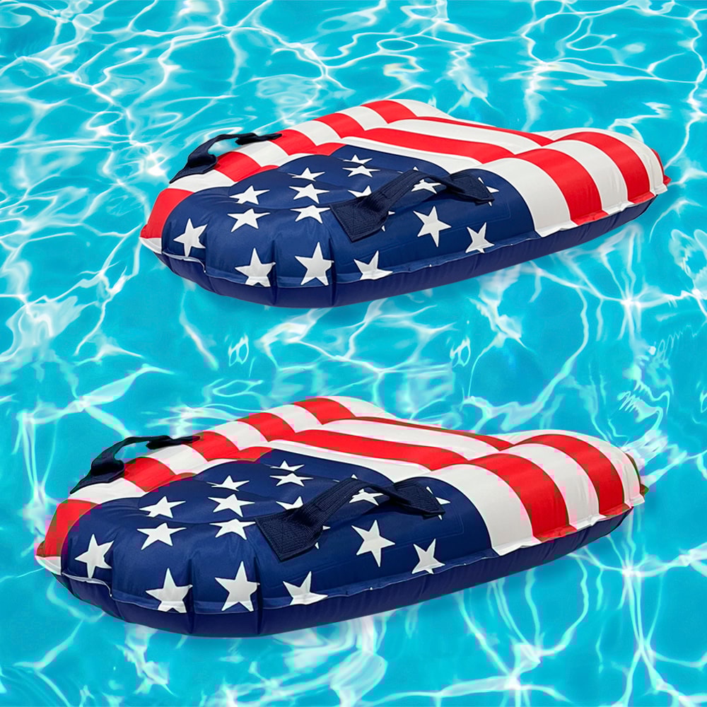 Inflatable Star Surf Float Board Portable PVC Swim Board for Beach Pool Fun