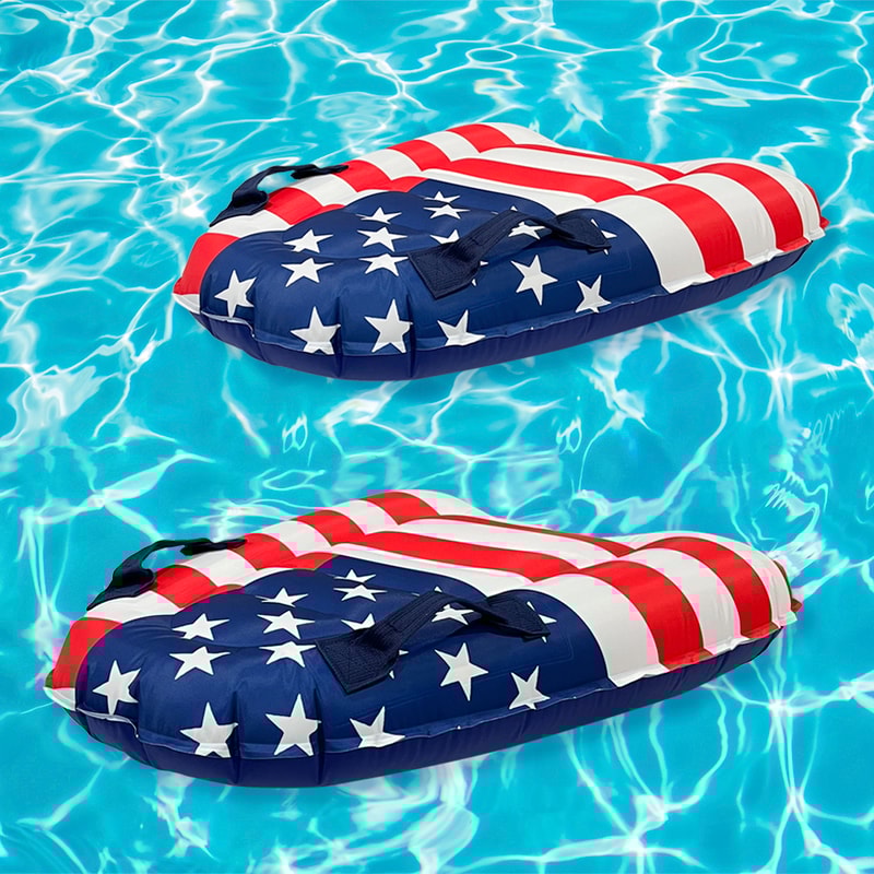 Inflatable Star Surf Float Board Portable PVC Swim Board for Beach Pool Fun