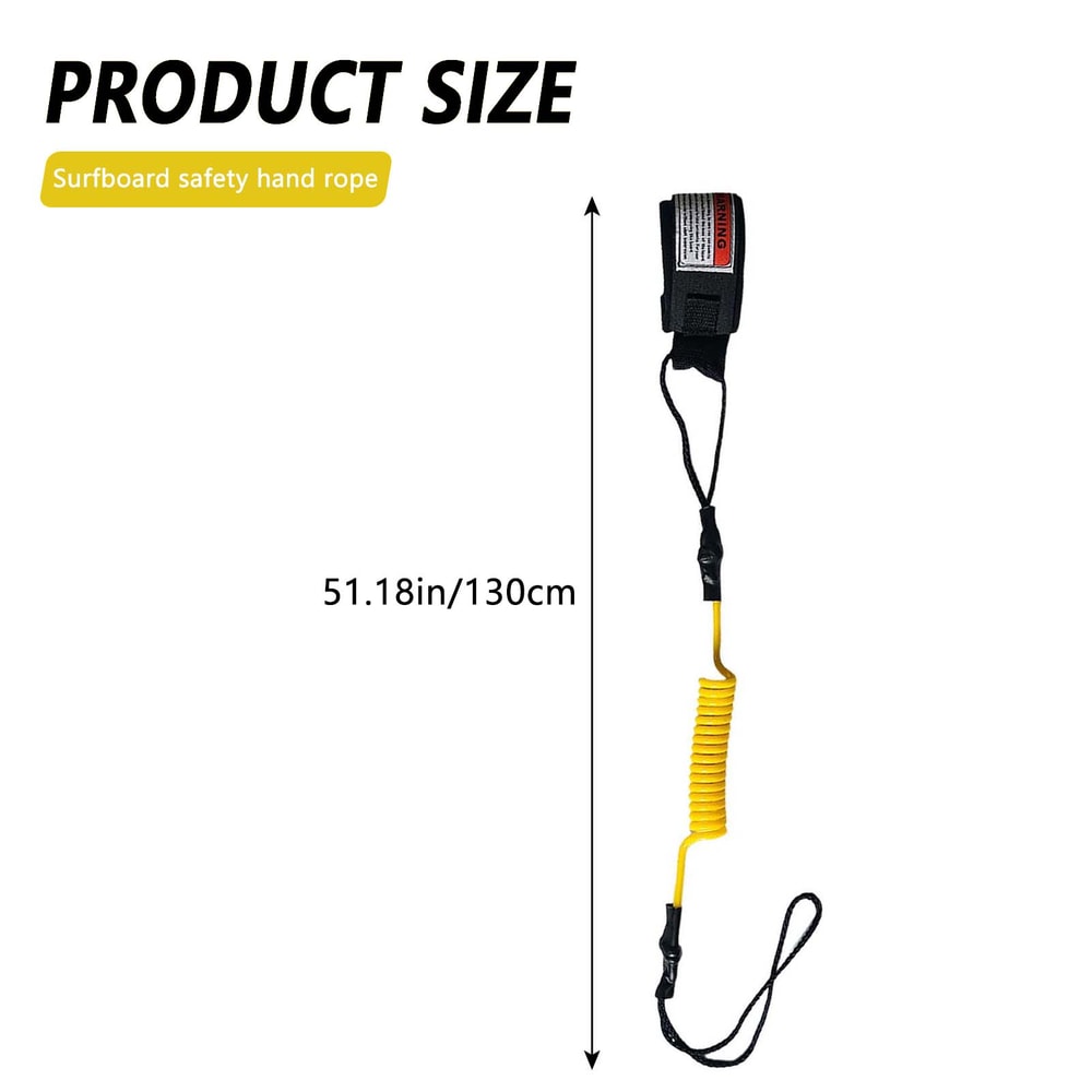 Coiled Surf Leash With Wrist Strap Secure Bodyboard Leash For Small To Medium Waves 5