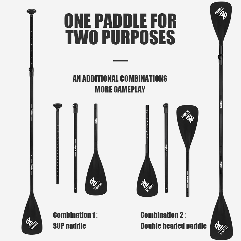 KOETSU Adjustable SUP Paddle Lightweight Aluminum Alloy Kayak Paddle Convertible Oar