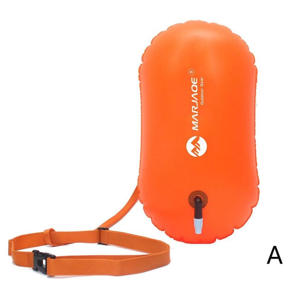 Inflatable Swim Buoy Dry Bag With Waist Belt For Open Water Safety Storage 6