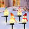 Solar Snowman Pathway Lights Outdoor Waterproof Christmas Garden Stakes