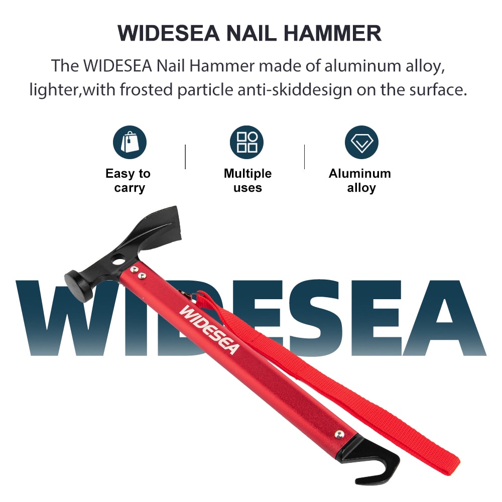 Widesea Ultralight Camping Hammer Multi Tool Tent Stake Driver
