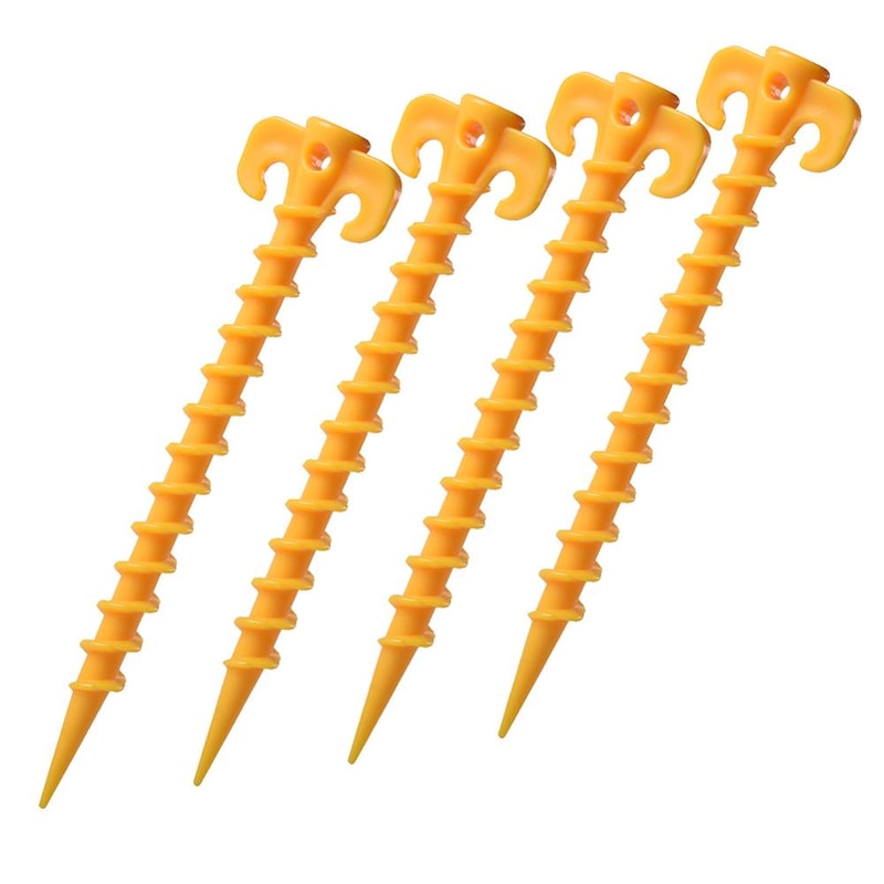 High Grip Spiral Sand Tent Stakes Pack For Beach Camping Stability 3