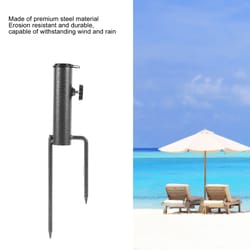 heavy duty beach umbrella anchor adjustable metal ground holder for sand grass patio
