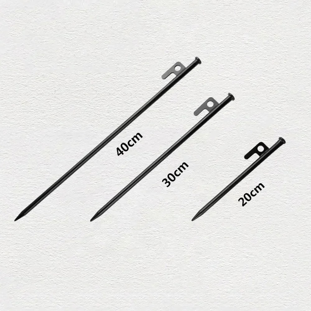 Heavy Duty Steel Tent Stakes Set Camping Tent Pegs For Hard Ground With Steel Ground Anchors 1
