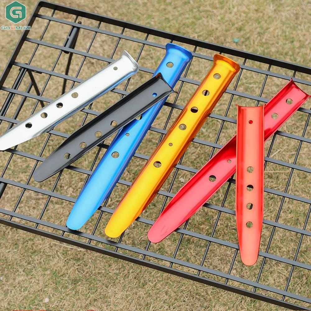 Heavy Duty Sand Tent Stakes Set Aluminum Alloy Beach Snow Pegs For Camping 1