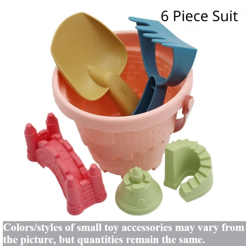 Beach Sand Castle Bucket Set For Kids Fun Outdoor Sandbox Toys 4
