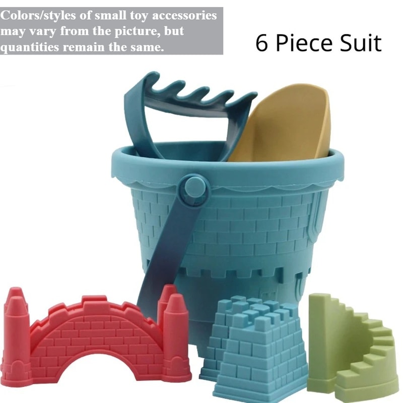 Beach Sand Castle Bucket Set For Kids Fun Outdoor Sandbox Toys 5
