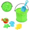Collapsible Kids Sand Bucket Toy Portable Beach Play Bucket for Travel and Outdoor Fun