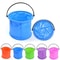 Collapsible Kids Sand Bucket Toy Portable Beach Play Bucket for Travel and Outdoor Fun